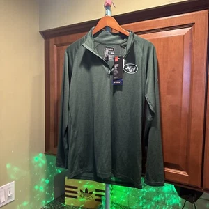UNDER ARMOUR Mens Green New York Jets Combine Authentic 1/4 Zip Small - Picture 1 of 12