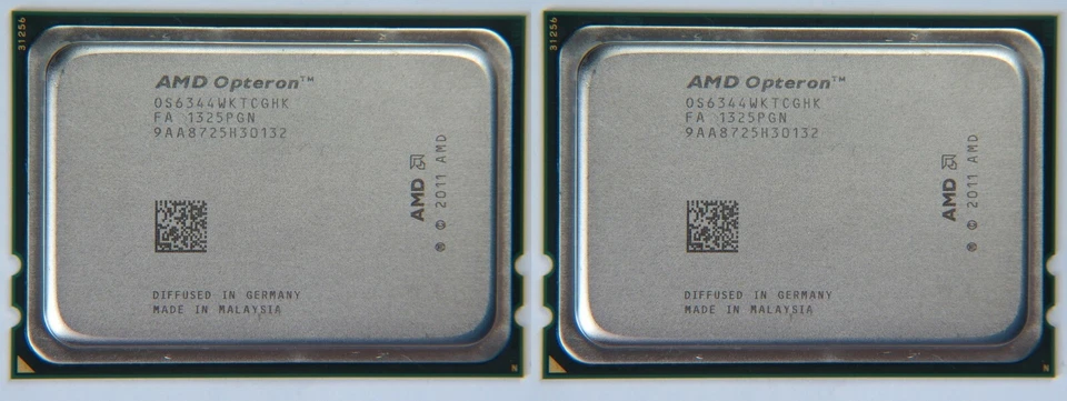 2x AMD OPTERON 12-CORE PROCESSOR 12C 6344 2.6GHZ 16MB L3 CACHE CPU OS6344WKTCGHK - Image 1 of 1
