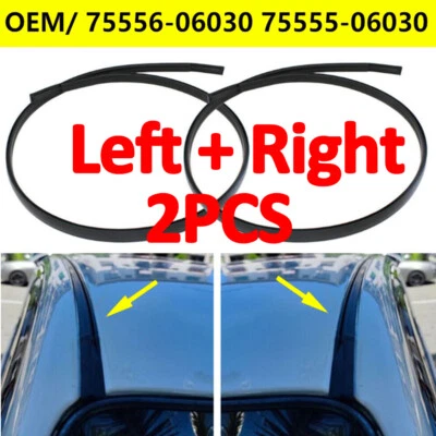 2x For 2007-2011 Toyota Camry Black Roof Top Trim Molding Kit Left & Right Side - image 1 of 4