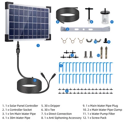 Solar Auto Drip Irrigation System Solar Powered Drip Irrigation Kit S9W8 - Image 1 of 4