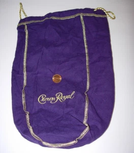 purple gold flannel Crown Royal 12 X 9 1.75 Liter Bag Drawstring stash whisky - Picture 1 of 3