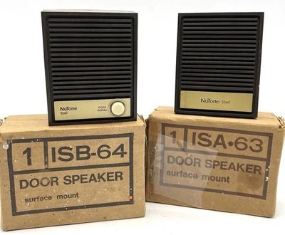 Altavoz de puerta montado en superficie intercomunicador de grano de madera NOS NuTone ISA-63 e ISB-64 Foto 1 de 4
