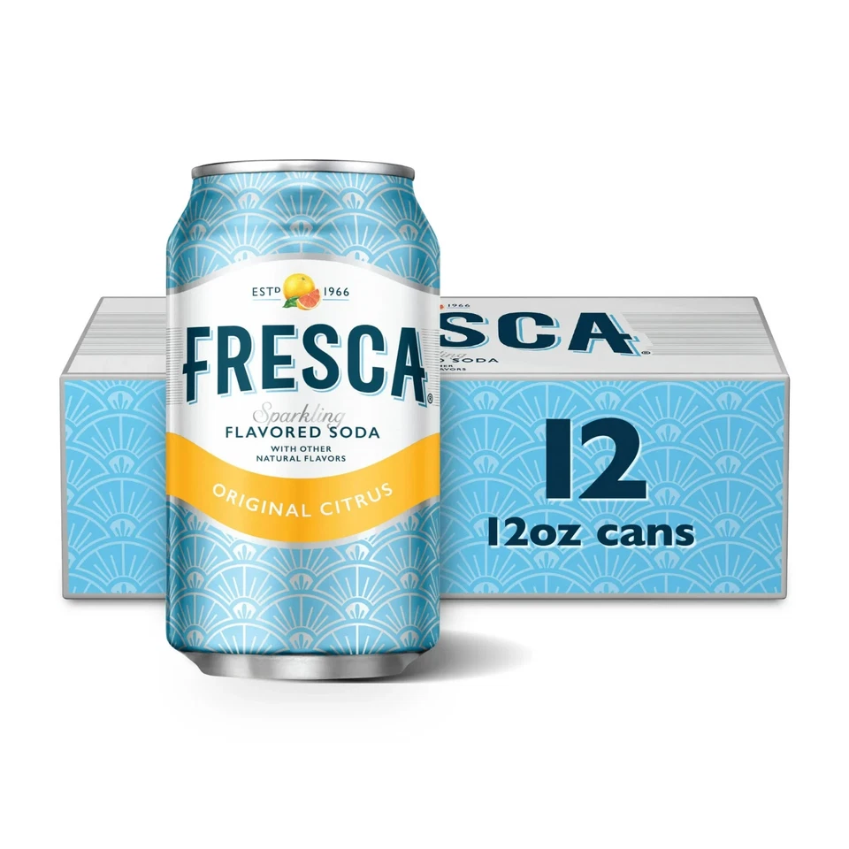 Fresca grapefruit citrus Soda Pop, 12 fl oz, 12 Pack Cans.....