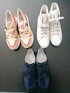 🍀3 Paar Damen Sneaker Gr. 41 Gabor blau, Geox weiß, Alpe Women beige/ mix - Bild 1 von 20