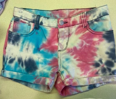 Tie-Dye Shorts, Girls Size 12 (Preowned, And Good Condition/cute Shorts - Image 1 of 3