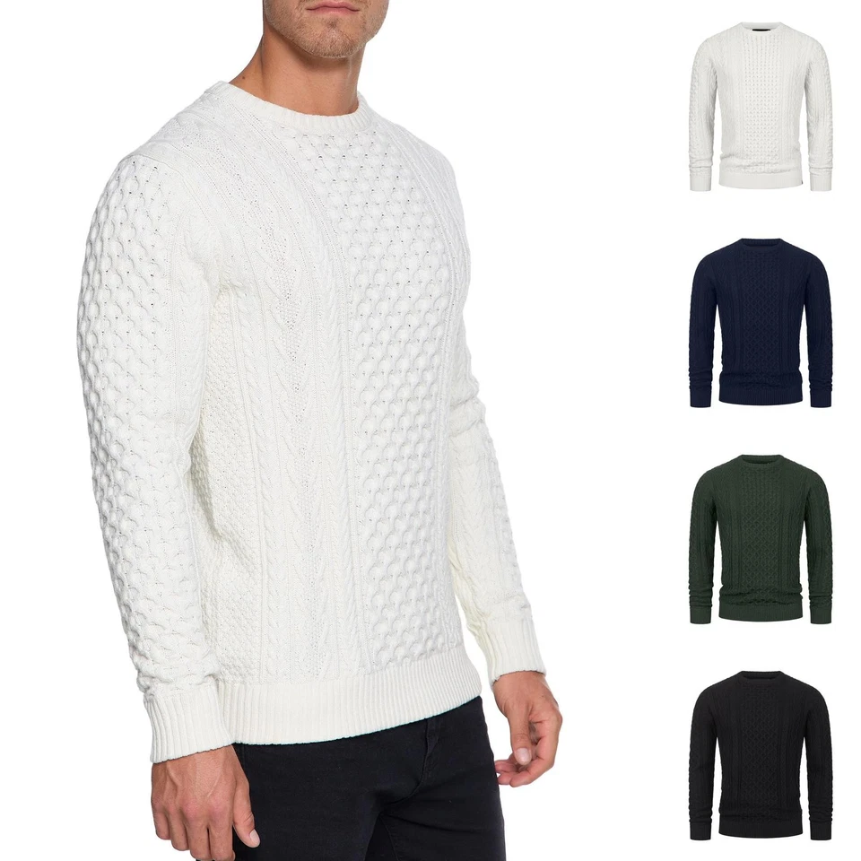 Indicode Herren Strickpullover INBellin-Herrenpullover Pulli Rundhals-Ausschnitt - Bild 1 von 1
