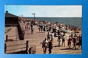 CONNECTICUT HAMMONASSET STATE PARK Vintage Postcard Beach Boardwalk View Madison - Picture 1 of 2