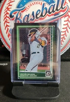 JACOB WILSON 2025 Donruss Optic Black DISCO CIRCLES Prizm #76 ATHLETICS SP - Image 1 of 2
