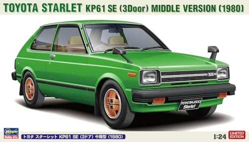 Hasegawa 1/24 Scale Toyota Starlet KP61 SE 3Door 1980 Plastic Model Kit 20761