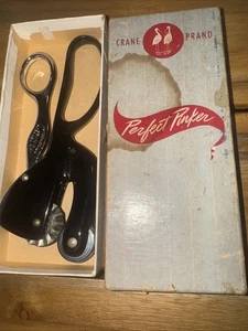 Vintage Crane Brand Perfect Pinker Pinking Shear Heavy Duty Sewing Tool & Box - Picture 1 of 2