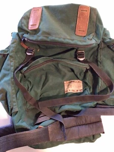 VTG 70s 80S REI COOP BACKPACK USA MADE DAY PACK CORDURA CANVAS DARK GREEN FRAME - Picture 1 of 5