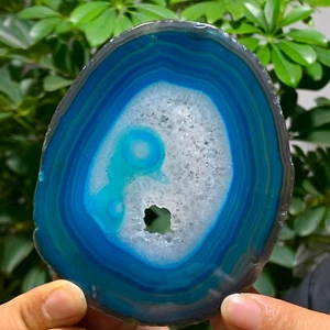 104G Natural Beautiful Agate Geode Druzy Slice ExtraLarge Gemstone - Picture 1 of 14