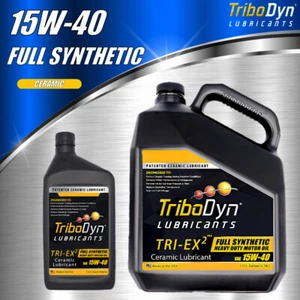 TriboDyn TRI-EX 2 Full Synthetic SAE 15W40 Diesel Oil with Ceramic Coating - Picture 1 of 25