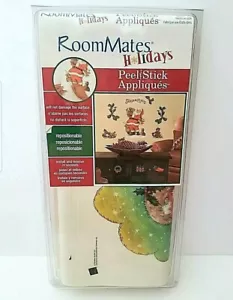 Christmas Santa Holiday Wall Decals Décor Peel Stick Removable 22pc Roommates - Picture 1 of 12
