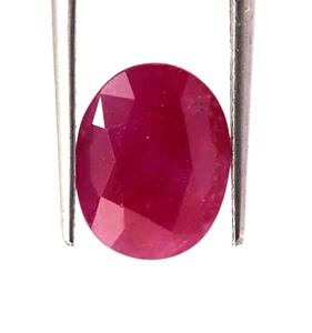 Natural Loose Ruby Oval Cut 10 x 8 mm Faceted Pinkish Purple Gemstone 3.39 Ct - Picture 1 of 8