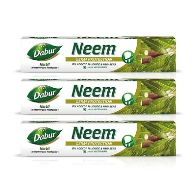 Dabur Neem Germ Protection Toothpaste 200g x3 Enriched With Natural Ingredients - image 1 of 4