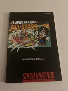 Super Mario All Stars SNS-4M-USA Super Nintendo SNES MANUAL ONLY Authentic - Picture 1 of 2