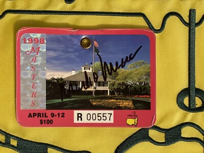 MARK O'MEARA SIGNED 1998 MASTERS GOLF BADGE AUTOGRAPH COA JSA U58780 - Image 1 of 4