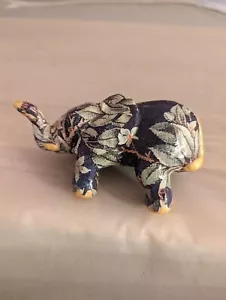 LA VIE COLLAGE SAFARI DECOUPAGE floral PRINT BABY shelf ELEPHANT FIGURINE - Foto 1 di 7