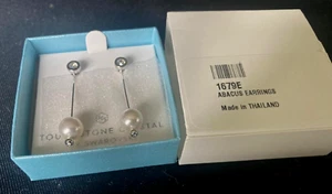 Touchstone Crystal by Swarovski Abacus Earrings 1679E - Picture 1 of 1