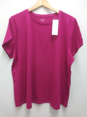 Eileen Fisher New Size 1X Magenta Pink Slub Organic Cotton Tee - Image 1 of 4