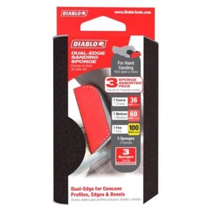 Diablo 4 in. L X 2-1/2 in. W X 1 in. Esponja de lijado de doble borde de grano surtido - Imagen 1 de 2