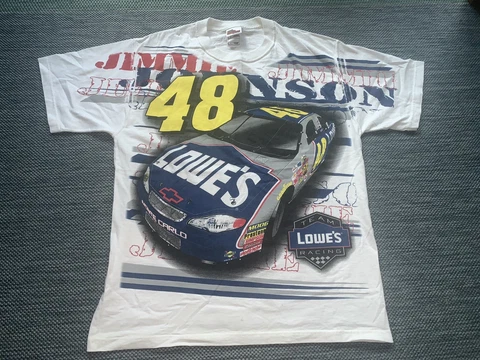 Vintage Jimmie Johnson All Over Print Shirt Lowe’s 2004 Cover
