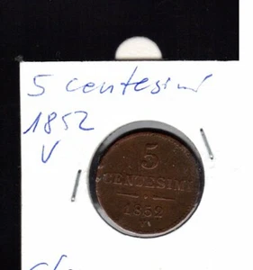 5 Centesimi 1852 Austria/Lombardia-Veneto - da 5 aste senza spese di spedizione - Foto 1 di 2