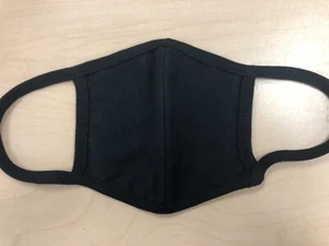 Máscara facial 3X - algodón negro suave multicapa unisex lavable reutilizable - Imagen 1 de 5