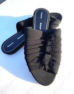 Proenza Schouler 35.5 Sz US 5.5 Black Ruffle Italian Mules Flats $585. NWT - Picture 1 of 8
