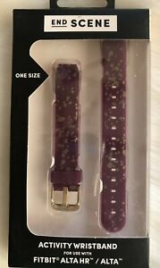 End Scene Activity Wristband Fitbit Altar HR / ALTA Purple w/Gold Confetti NEW