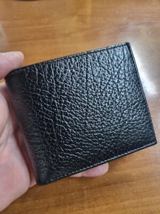 CARTERA BILLETERA HOMBRE NEGRO HECHO A MANO GENUINA PIEL CUERO CARABU ROMA 44 - Imagen 1 de 11