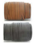 Real Flat Leather Cord - 5mm x 3mm String Lace Thong - For jewellery gigs party.
