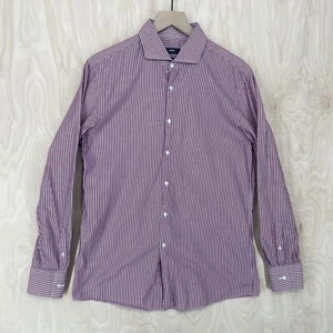 Hugo Boss Mens Sharp Fit Button Up Red Striped Shirt 16.5-34/35 Large - Bild 1 von 11