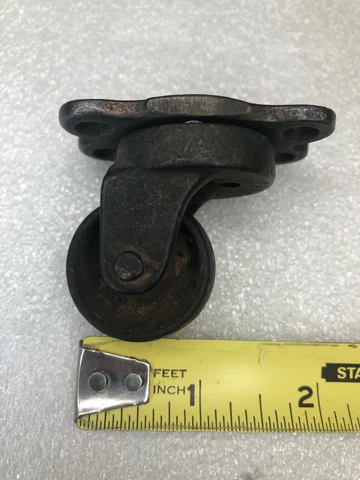 VINTAGE INDUSTRIAL SWIVEL BALL BEARING METAL FURNITURE CASTER WHEEL  ALL METAL Cover