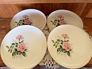 Taylor Smith Sommer Roségold mit Rosen 4er Set (oder mehr) Essteller 10 1/4" - Bild 1 von 4