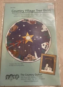 Country Village Christmas Tree Skirt Quilt Pattern New - Picture 1 of 2