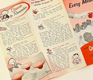 1950's Ocean Spray Cranberry Juice Cocktail Festive Holiday Recipe Booklet Ad - Picture 1 of 3