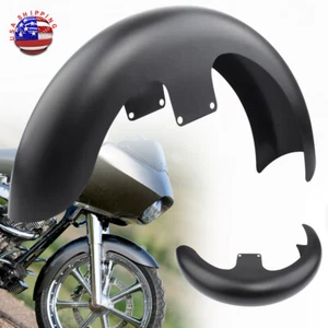For Harley Electra Street Glide Baggers  21" Wrap Front Fender Matte/Vivid Black - Picture 1 of 13