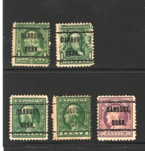 JimbosStamps, U.S. precancels, 1898 - 1917 early classics, DANBURY, CONN. - Picture 1 of 1