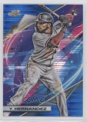 2022 Topps Cosmic Chrome Blue Moon Refractor /99 Yonny Hernandez #57 Rookie RC - Image 1 of 2