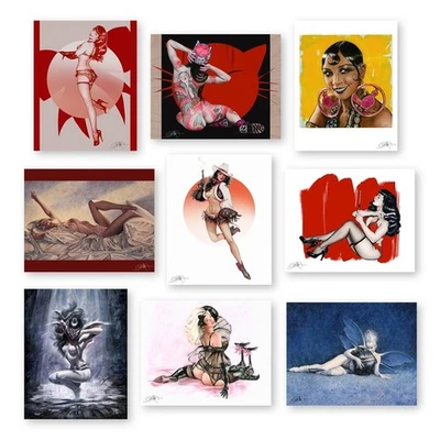 Juego de 9 impresiones mega bonus calendario The Art of Olivia 2026 (firmado) Foto 1 de 4