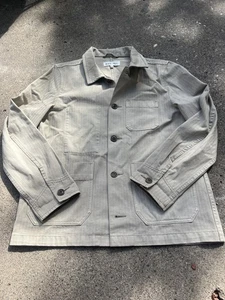 Alex Mill  Work Jacket Size  Medium Khaki Chore Button Up Shirt Jacket Workwear - Picture 1 of 6