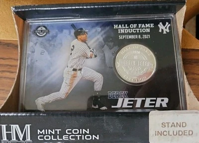 Moeda folheada a prata Highland Mint DEREK JETER 2020 39MM edição limitada/5000 - Imagem 1 de 3