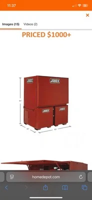 Jobox 63 in W x 42 in D x 80 in H Rugged Field Office and Work Center - Image 1 of 4