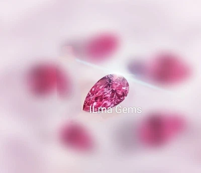 7x5MM Fancy Pink Pear Cut VVS1 Diamond Premium Quality Loose Gemstone 2PCS - Image 1 of 4