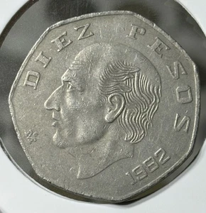 1982 Mexico 10 Pesos Ten - Picture 1 of 2