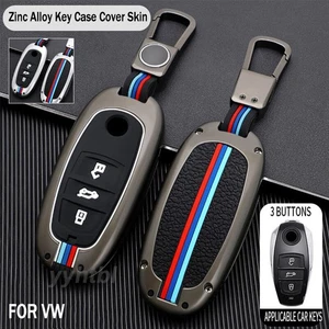 Zinc Alloy Car Key Case Cover Fob Holder Skin For VW Touareg 2011 2014 2016 2017 - Picture 1 of 11