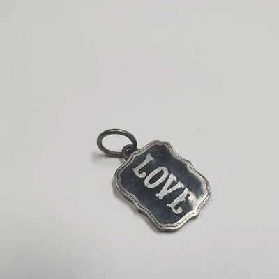 Waxing Poetic RARE Sterling Silver 'Love' Pendant Charm RETIRED - Image 1 of 4