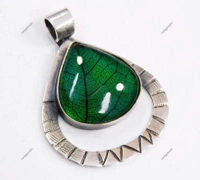 Ciondolo in argento sterling 925 32,35 ct opale di fuoco aurora bellissimo ci... - Immagine 1 di 4